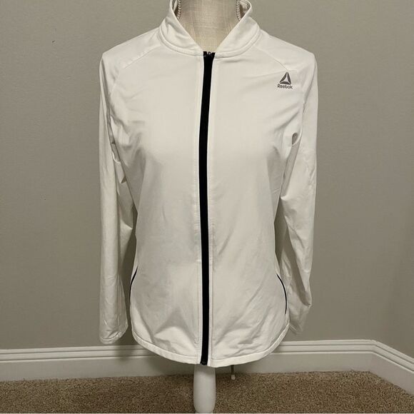 Reebok Jackets & Blazers - Reebok White Zipper Jacket Size Medium